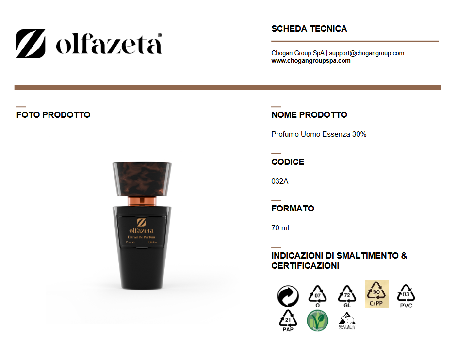 Olfazeta profumo Uomo 70ml - Cod. 032