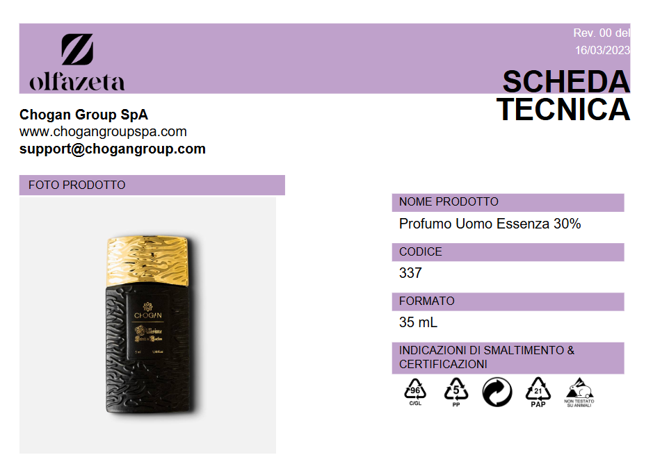 Olfazeta profumo Uomo 35ml- Cod. 337