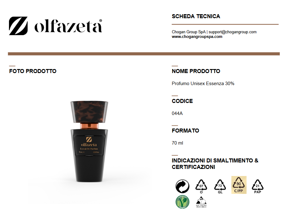 Olfazeta profumo Unisex 70ml - Cod. 044