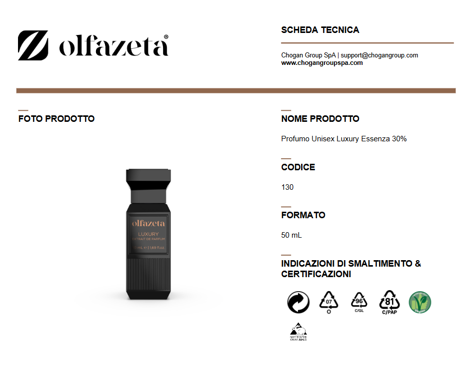 Olfazeta profumo Unisex Luxury 50ml - cod. 130