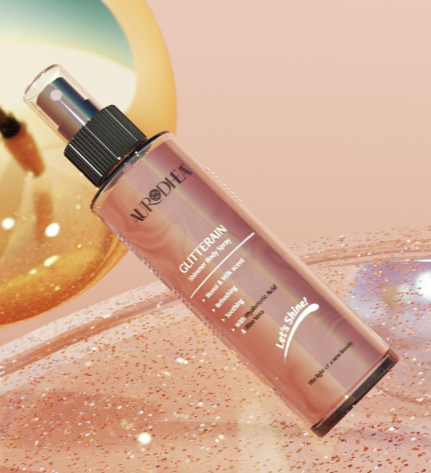 AURODHEA GLITTERAIN - Golden Shimmer Body Spray (Fragranza Monoi e Latte) - 150 ml - Cod. SOL21