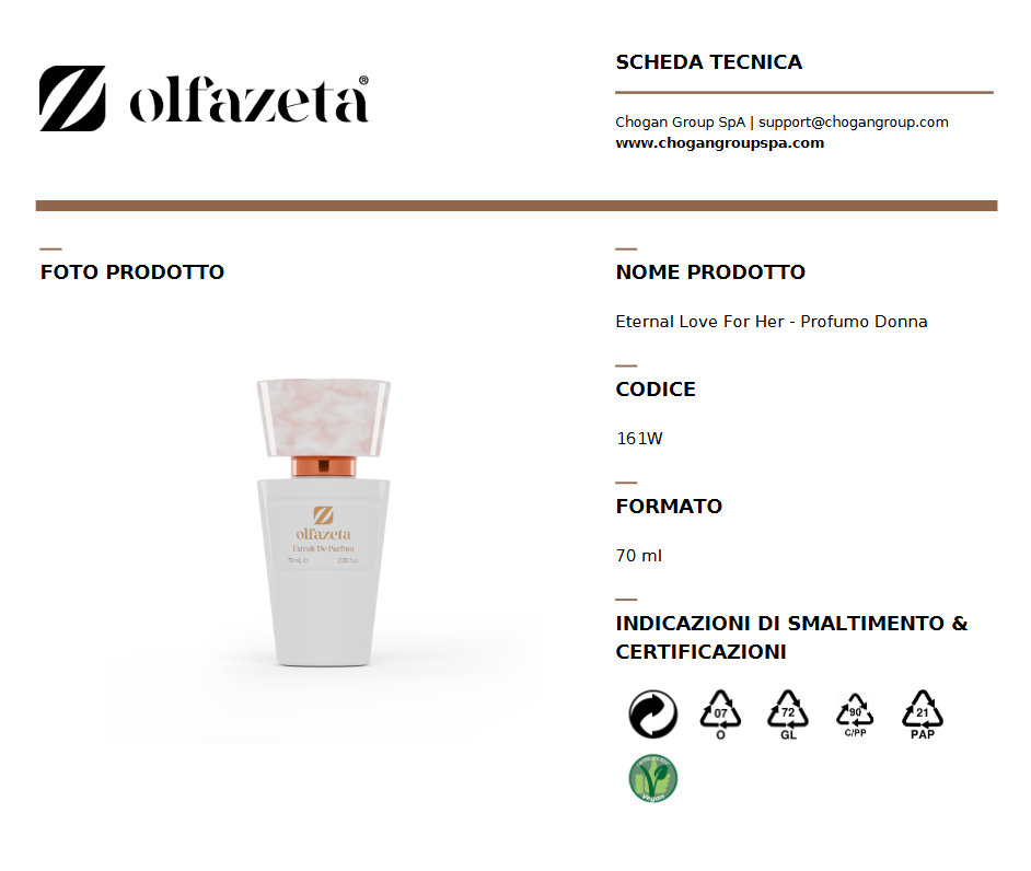 Nuovo Olfazeta Profumo Donna ETERNAL LOVE FOR HER Ispirato a BORN IN ROME di Valentino - Cod 161W