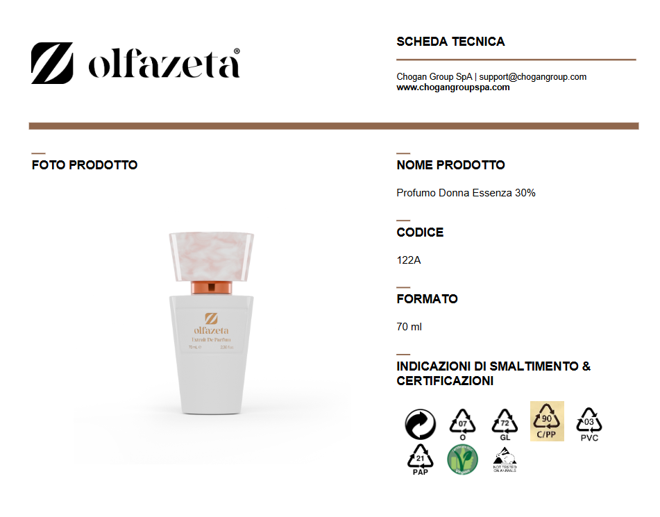 Olfazeta Profumo 70 ml Donna - Cod: 122
