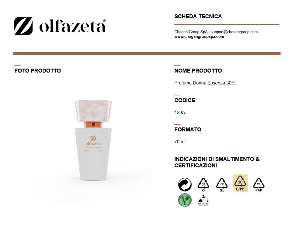 Olfazeta Profumo 70 ml Donna- Cod: 120