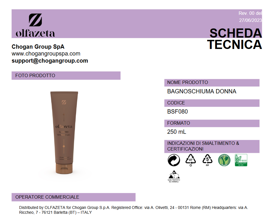 BAGNOSCHIUMA DONNA - 250 ml