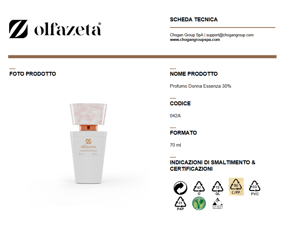 Parfum femme Olfazeta 25 ml SCENTED LOVE, doux oriental floral - code Love22