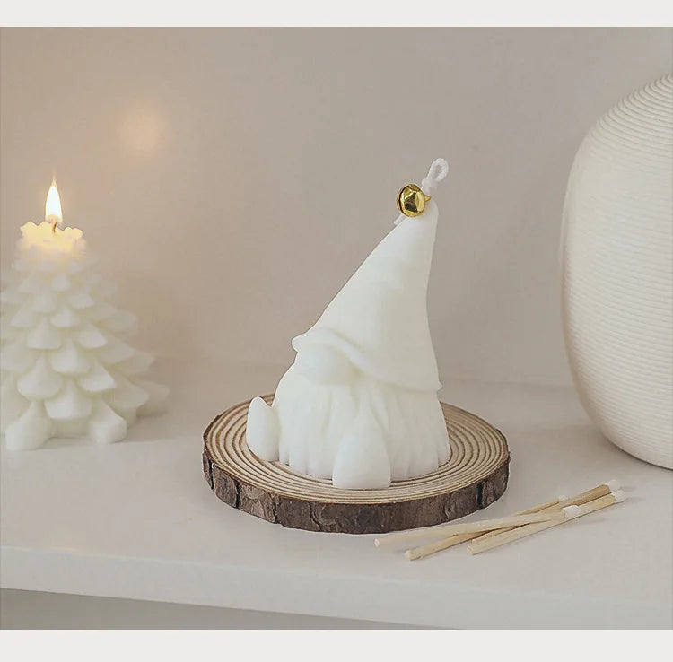 Candela Santa Claus decorata a mano