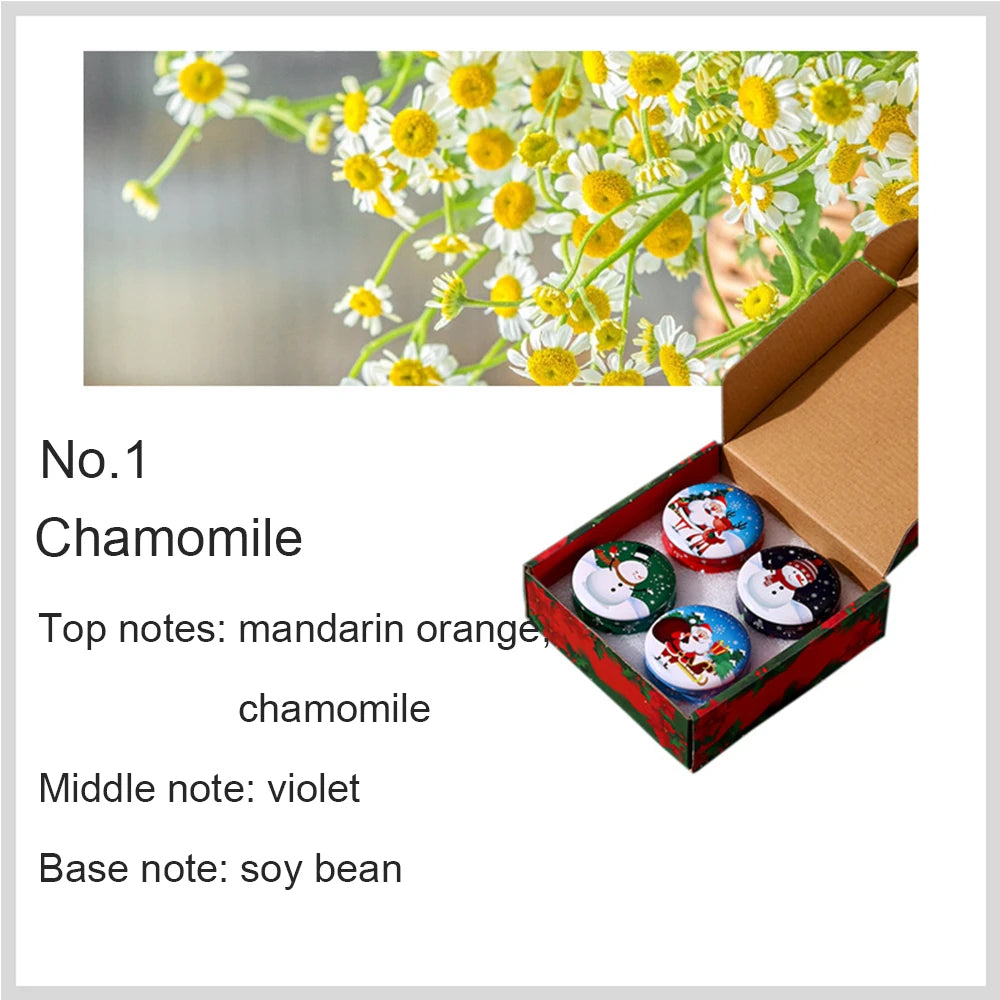 Candela profumata natalizia ornamentale - 4 pz