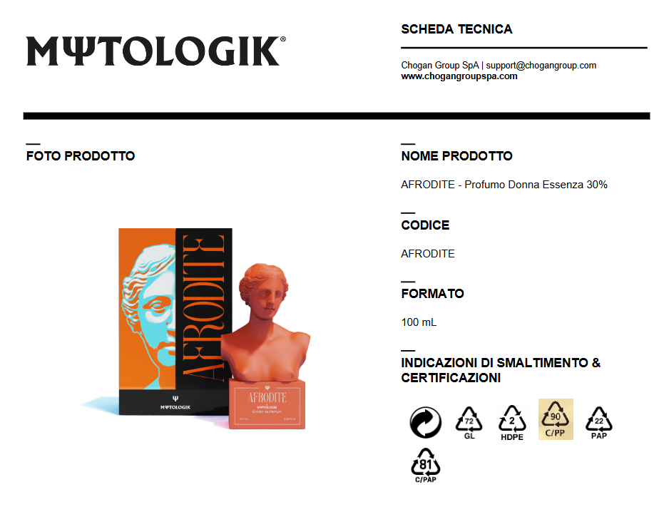 Nuovo Profumo Donna AFRODITE 100ml by MΨTΟLOGIK